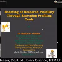 One Day National Webinar on “Promoting Research through Emerging Profiling Tools and Web Technology”…