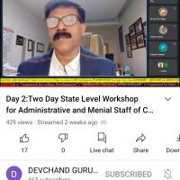 “Two day State Level Workshop for Administrative and Menial Staff of College” brief Report