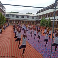 International Yoga Day Celebration at Devchand College, Arjunnagar